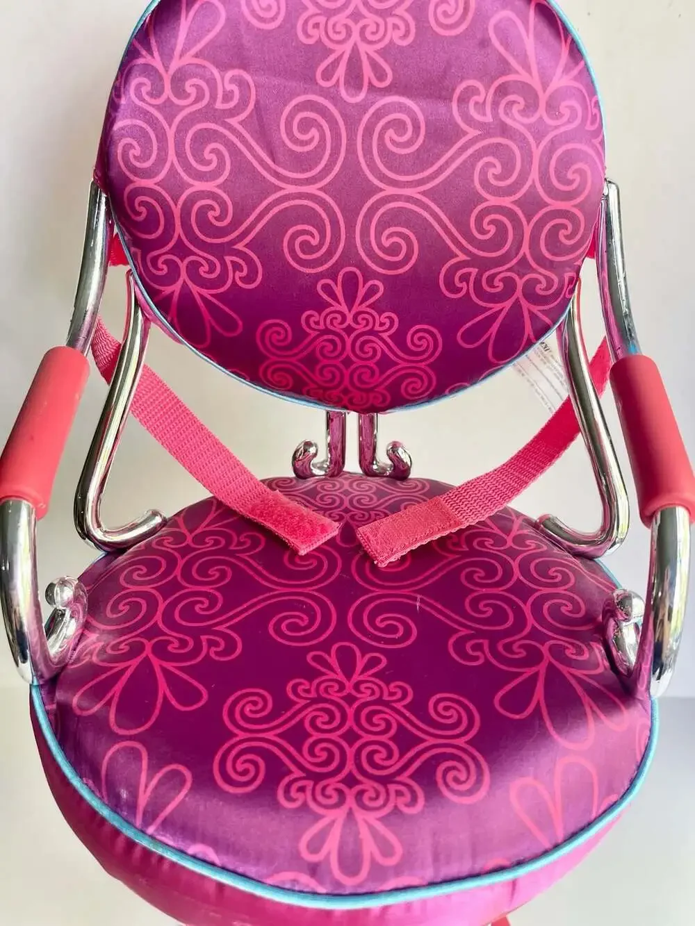 Our Generation Sitting Pretty Doll Salon Chair Pink Paisley